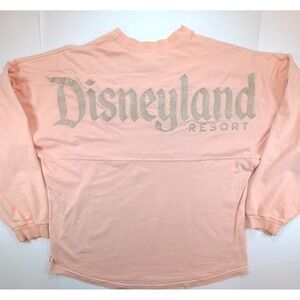 Disney Spirit Jersey Shirt Womens Large Peach Glitter Disneyland Resort Est 1955